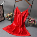 Miniatyrbilde 1 av 8: Bowknot Transparent Sexy Undertøy Blonder Tyll Hul suspendel Red XL