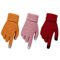 Miniatyrbilde 3 av 7: Vinter Touch Hansker Kvinner Varme Stretch Strikk Votter Imitasjon W Wine red
