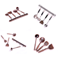Pikkukuva 5 / 5: 5kpl 1:12 Doll House Miniatyyri metalliset keittiövälineet Nukkekotitila Broze 0
