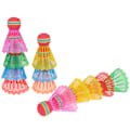 Pikkukuva 2 / 8: 12 kpl Sulkapallo EVA Rainbow Ball Head Nylon sulkapallohöyhenet Random Color 12Pcs