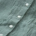 Miniatyrbild 6 av 8: Kvinnor Höstöverdelar Linne Button Down Lös Casual Career Shirt L Green L