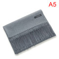 Miniatyrbillede 1 af 5: Solid Tørklæde Tynde Pashmina Sjaler og Wraps Lange Bløde Stoles Hea Gray 200*70cm
