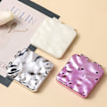 Pikkukuva 5 / 5: Mini Square Meikkipeili Kannettava Käsipeili Pieni Kaksipuolinen Silver B