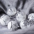Miniatyrbilde 4 av 7: 6 stk gjennomsiktige snø-julekuler til pynt på juletreet 6Pcs
