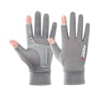 Miniatyrbillede 1 af 5: Cykelcykelhandsker Åndbar issilke skridsikker Anti-UV Tou Gray one size