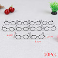 Miniatyrbillede 1 af 8: 10 Stk Mode Rundt Stel Lensless Retro Cool Dukke Briller Til Black L