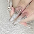 Pikkukuva 4 / 8: 10 kpl DIY Nail Art Decoration 3D hopea perhonen kiiltävä rhinest I 10Pcs
