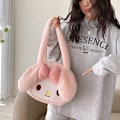 Miniatyrbillede 7 af 8: Kawaii Messenger Bag e Plys kvindelige Lolita Student Large-capaci Black one size