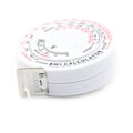 Miniatyrbillede 2 af 6: BMI Body Mass Index Retractable Tape 150 cm Måleberegner D A one size