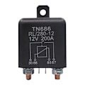Pikkukuva 1 / 5: Rele käynnistyy 200A 100A 12V/24V Power Automotive Raskas virta Black 12V 200A