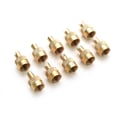 Pikkukuva 3 / 5: 10 kpl Autokromimetalliset uraventtiilin varren suojukset, joissa on ydin R Brown 10pcs