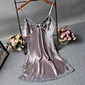 Miniatyrbilde 1 av 8: Bowknot Transparent Sexy Undertøy Blonder Tyll Hul suspendel Gray M