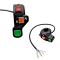 Miniatyrbillede 3 af 5: Universal 7/8'' Motorcykel ATV Cykelhorn Start On Off knap Ki Black One Size