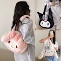 Miniatyrbillede 2 af 8: Kawaii Messenger Bag e Plys kvindelige Lolita Student Large-capaci Black one size
