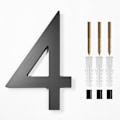 Pikkukuva 1 / 5: Osoite Big Modern Door Alphabet kelluvat talon numero kirjaimet Black 4
