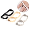 Miniatyrbilde 2 av 5: Personality Hyperbole Ring For Men Dobbel Knuckle Blogger Two F Gold