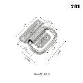 Miniatyrbilde 1 av 5: Cabinet Flight Case Solid Furniture Hardware Folding Handle For Silver A1