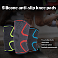 Miniatyrbillede 2 af 8: 1 stk Løbefitness Sport Åndbar Knæbeskytter Sup Black XL