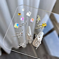 Pikkukuva 7 / 8: 10 kpl DIY Nail Art Decoration 3D Sliver / kultainen rusetti kynsipora 10Pcs Sliver 7*18mm