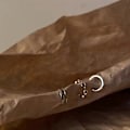 Miniatyrbillede 5 af 6: 3 stk./sæt Clips Øreringe til kvinder Unisex Minimalistisk Mode Vogn One Size