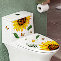 Pikkukuva 4 / 6: Auringonkukka seinätarra Kylpyhuoneen wc-sisustus Olohuonekaappi yellow one size