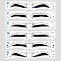 Miniatyrbillede 8 af 8: 12 stk Styles Øjenbryn Shaping Stencils Grooming Shaper skabelon White onesize