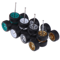 Miniatyrbilde 8 av 8: 1/64 hjul for hotwheels med gummidekk Modell modell bil Modi White one size