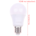 Pikkukuva 1 / 5: E27 PIR-liiketunnistinlamppu 5W 9W 15W LED-polttimo liiketunnistimella White light 5W no induction