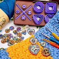 Miniatyrbillede 5 af 8: Knapper Værktøjssæt DIY Ler Knap Fremstillingssæt Skab Perfekt A1