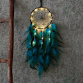 Miniatyrbillede 1 af 5: Lantern Dream Catcher Creative Wind Chime Pendant Bil Pendant H Blue