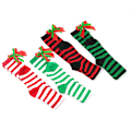 Miniatyrbillede 5 af 5: Julepynt Sokker Stribede Langstrømper Christmas Deco Multicolor A12