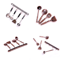 Pikkukuva 2 / 5: 5kpl 1:12 Doll House Miniatyyri metalliset keittiövälineet Nukkekotitila Broze 0