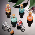 Pikkukuva 3 / 8: 10x pientä lasipulloa Miniatyyri juomapullo Mini korkkilasi Transparent onesize