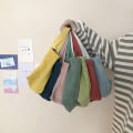 Miniatyrbilde 4 av 8: Vesker for kvinner Corduroy Håndvesker Gjenbrukbare lunsjposer Casual Sho Light green one size