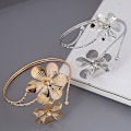 Miniatyrbild 3 av 8: Bohemian Butterfly Leaf Charm Arm Chain Metal Hollow Out Geomet A1 one size