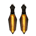 Miniatyrbillede 5 af 5: 8 mm motorcykel LED blinklys sekventielt flydende blink ind Yellow 1PC