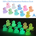 Miniatyrbild 1 av 5: 10st Mini Luminous Resin Ducks Glow In The Dark Miniatyr Orna Multicolor A