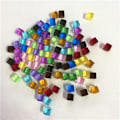 Miniatyrbilde 2 av 8: 50 stk/sett 8mm klar kube Fargerik krystall firkantet hjørne Transpa Purple 50pcs
