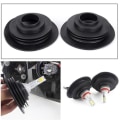 Miniatyrbilde 1 av 5: 4X Soft Gummi Støvdeksel For Bil Auto Hovedlykt Universal LED Black 4pcs