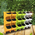 Miniatyrbilde 2 av 8: 1 stk selvvanning blomsterpotte stables vertikal er vegghengende White One Size