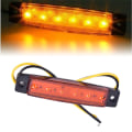 Miniatyrbillede 1 af 5: 1PC 12V 6LEDS Lastbil Side Marker Indikator Lav Led Trailer Lys Yellow 1Pcs
