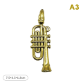 Miniatyrbilde 1 av 8: Dukkehus Miniatyr galvanisert gullmusikkinstrument DIY S A3 onesize