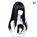 Miniatyrbillede 1 af 5: Anime Chainsaw Man Mitaka Asa Cosplay paryk Asa Mitaka Lang Sort Black One Size