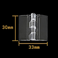 Miniatyrbillede 1 af 5: 10 STK Holdbare klare akryl foldehængsler gennemsigtig plexigla Transparent 30*33mm