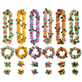 Miniatyrbillede 2 af 7: 1 sæt Hawaiian Flower leis Garland halskæde DIY dekoration Fanc Multicolor A set