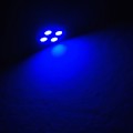 Miniatyrbillede 3 af 5: 10 stk T10 kile blå 4-SMD LED instrumentbræt lys W5W 194 2825 gau Blue One Size