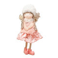 Miniatyrbillede 1 af 5: 3 Stk Julepynt Angel Lace Doll Pendant Xmas Tree Hang Pink ONESIZE