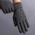 Miniatyrbilde 4 av 8: Varm vinter Touch-hansker for kvinner og menn, elastiske, klassiske strikkehansker Black