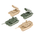 Miniatyrbillede 2 af 8: Til drenge 1/4 STK 1/144 T-90MS Tank Model TOS Military Fighting Multicolor 4PCS