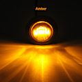 Miniatyrbillede 1 af 8: 1 stk 24V 3LED 3/4" Rund Trailer Side Markeringslys Gul Hvid Yellow 1Pc